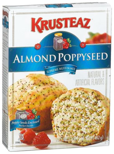 Krusteaz Almond Poppyseed Supreme Muffin Mix, 17-Ounce Boxes (Pack of 12) by Krusteaz