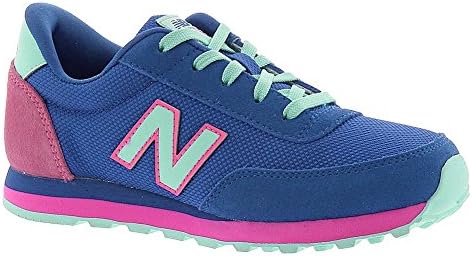 New Balance KL501 Youth Lace Up Running Shoe (Little Kid/Big Kid), Blue/Light Blue/Pink, 12 M US Little Kid