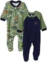 Gerber Roaring Dino Blanket Sleepers Two Pack, Navy, 24 Months