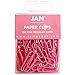 JAM Paper® Paper Clips - Regular 1 Inch Paperclips - Pink - 100 Paper Clips per Pack
