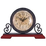 Geneva Cherry Wrought/Wood Mantel Clock