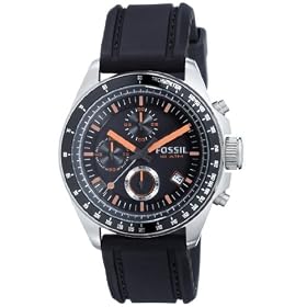 Fossil Mens Watch Decker CH2647 with Black Multi Dial and Black PU Strap
