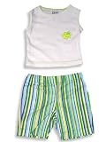 KFO - Infant Baby Girls Sleeveless Short Set, White, Yellow, Green, Blue