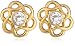 9ct Yellow Gold AME83874 Ladies Cubic Zirconia Celtic Stud Earrings
