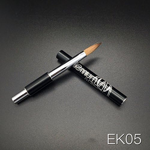 Eeesa Premium Pure Kolinsky Black Metal Handle Acrylic Nail Brush 8#