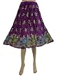Purple Hippie Beaded Floral Women's Skirt Bohemian Dcrapechic Skirts 28"