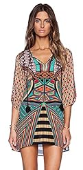 Sexy V-neck Geometric Print  Dress