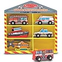 Melissa & Doug Deluxe Wooden Rescue Vehicles Set