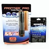 DELUXE McNett Aquamira Frontier Pro Ultralight Water Filter + Chlorine Dioxide Water Purifier Tablets