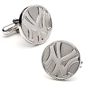 New York Yankees MLB Logo'd Silver Series Executive Cufflinks w/Jewelry Box