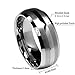King Will Men's 8mm Tungsten Carbide Ring Wedding Engagement Band Matte/Brushed Finish Lines
