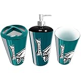 Philadelphia Eagles 3pc Bathroom Accessory Set Toothbrush Holder Lotion Pump Tumbler Cup