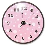 Trend Lab Pink/Brown Clock Pink Dot, Brown Number and Border