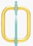 CRL 6 Gold Plated Tubular Back-to-Back 3/4 Diameter Shower Door Pull Handles