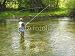Wallmonkeys Peel and Stick Wall Decals - Fly Fishing on Ribnik River - Removable Graphic