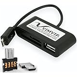 VIMVIP&reg; 3 in 1 Micro USB OTG Host Adapter SD Card Reader for Samsung Galaxy S4 S2 S3 Note 2 Tablet