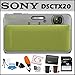 Sony DSCTX20/G Cybershot 16MP 4X Digital Camera Green + Sony Class 4 16GB SDHC Card + 2 Sony Digital Camera Case + Accessory Kit