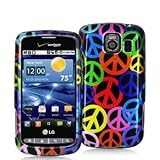Peace Sign Design Crystal Hard Skin Case Cover for LG Vortex VS660 Phone Ne ....