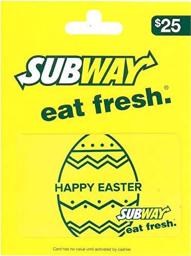 SUBWAY Easter Gift Card $25