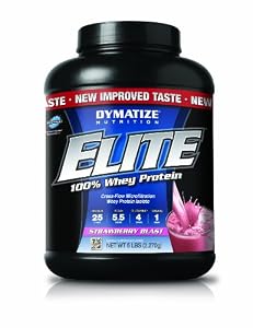 Dymatize Nutrition Elite Whey Shake, Strawberry Blast, 5 Pound