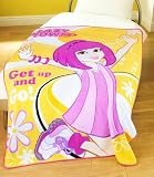 Lazy Town Stephanie Fleece Blanket / Throw Blanket Official Licenced Product ( Layz Town ) Plastic Zipable Bag