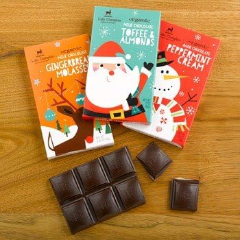 Holiday Organic Chocolate Bars Trio