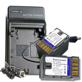 BN-VF823U 2 battery + Charger for JVC Everio Camcorder by SIB