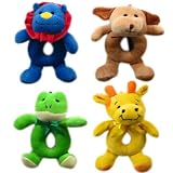 Full Body Animal Ring Rattle, Yellow - Giraffe