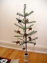 Green Feather Tree 18 Inch Wood Base