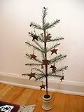 Green Feather Tree 18 Inch Wood Base