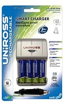 Uniross Smart Charger + 4 x AA 2700mAh Performance Batteries