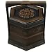 Handmade 11" Black Leather Decorative Storage/Jewelry Box With Ancient Chinese Coin Design