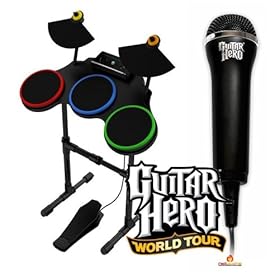 Xbox 360 Guitar Hero World Tour Drum and Microphone Kit