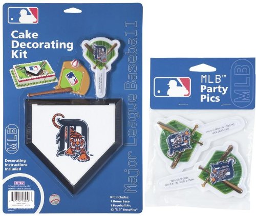 MLB Detroit Tigers Lay-on Cake/Cupcake Decorations