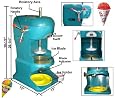New Electric Snow Cone Machine Ice Shaver Shaved Ice Concession Stand
