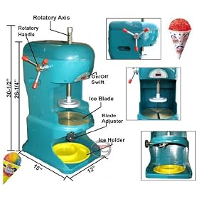 New Electric Snow Cone Machine Ice Shaver Shaved Ice Concession Stand