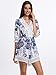 Choies Women's Multicolor V Neck Lace Embellished Paisley Pattern Rompers Playsuits