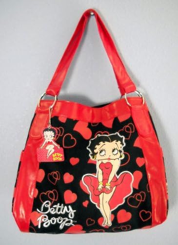 Betty Boop Tote Bag By Urban Station - Blowing Dress And Heart Background