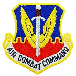 U.S. Air Force Air Combat Command Patch Blue & Yellow 3"