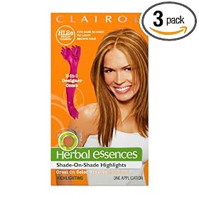 Clairol Herbal Essences Shade-On-Shade Higlights, HL2-e Beach Comber, Golden Blonde Highlights (Pack of 3)
