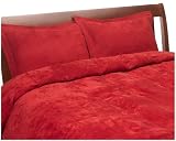 Microsuede Down/Feather Full/Queen Comforter Set, Brick