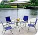 Outdoor Living : Alfresia Round Textoline Patio Set with Parasol - Choice of 3 Colours