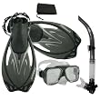 PROMATE Snorkeling Scuba Dive Snorkel Mask Fins Gear Set