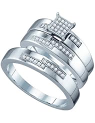 0.15CTW DIAMOND MICRO PAVE TRIO SET