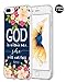Hungo 8 Plus Case Christian Sayings,7 Plus Case, Cover Compatible with iPhone 7/8 Plus Soft TPU Protective God is Within Her She Will Not Fall Psalm Bible Verse Songs Rubber