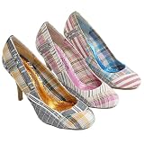 Naughty Monkey Little Jeanie Plaid Patchwork Pumps