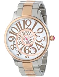 Betsey Johnson Womens BJ00040-17 Analog Two-Tone Optical Dial Watch
