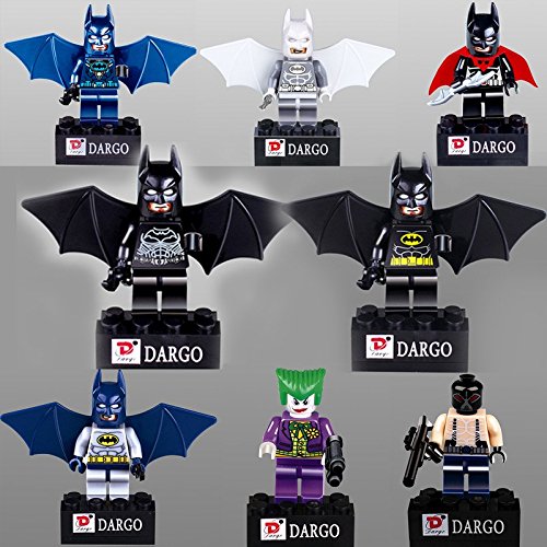 8pcs /Set D840 Avengers Marvel Comics DC Batman Robin Joker Surperhero Building Blocks Minifigures Toys Compatible Legoe