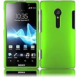 For Sony Ericsson Xperia Ion LT28i Hard Cover Case Neon Green thumbnail