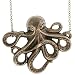 Octopus Necklace In Burnished Silver